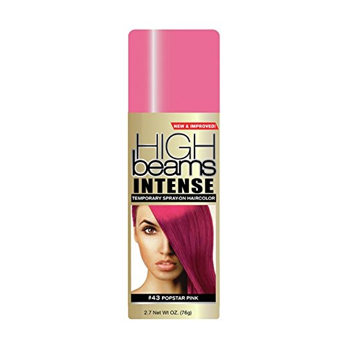 high beams Intense Temporary Spray on Hair Color, Popstar Pink #22, 2.7 Ounce (Best Pink Hair Color Brand)