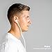 Wotmic Headphones Stereo Wired Earphones In-Ear Earphones Control Crystal Sound Earbuds with Mic, White