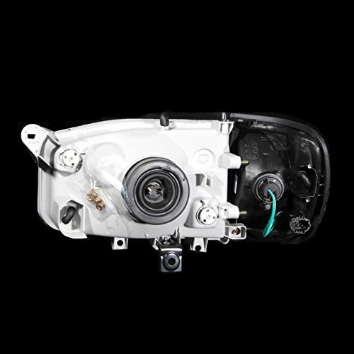 SPPC Black Crystal Headlights Assembly Set with Corner Light For Nissan Pathfinder - (Pair) Driver Left and Passenger Right Side Replacement Headlamp