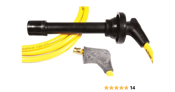 ACCEL 7911Y Yellow 300+ Thundersport Ferro-Spiral Spark Plug Wire Set by Accel