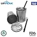 UpPeak 8.5 oz. Stainless Steel Cups with Clear Lids and Plastic Straws, 2 Pack, Double Walled Insulated for Hot and Cold Drinks, Travel Tumblers for Coffee, Cold Brew, Water or Smoothies