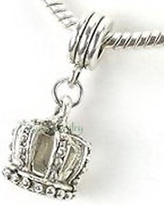 Burts Beads - Hollow 3D Crown European Dangle Large Hole Bead for European Charm Bracelet NJOY13364
