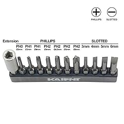 KAIFNT K456 Impact Phillips/Slotted Power Bit Set