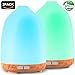 Essential Oil Diffuser, CDX 2 Pack 120ml Wood Grain Aroma Diffuser Aromatherapy Ultrasonic Cool Mist Humidifier with Adjustable Mist Mode & 7 Color LED Lights Waterless Auto Shut-off, In One Box