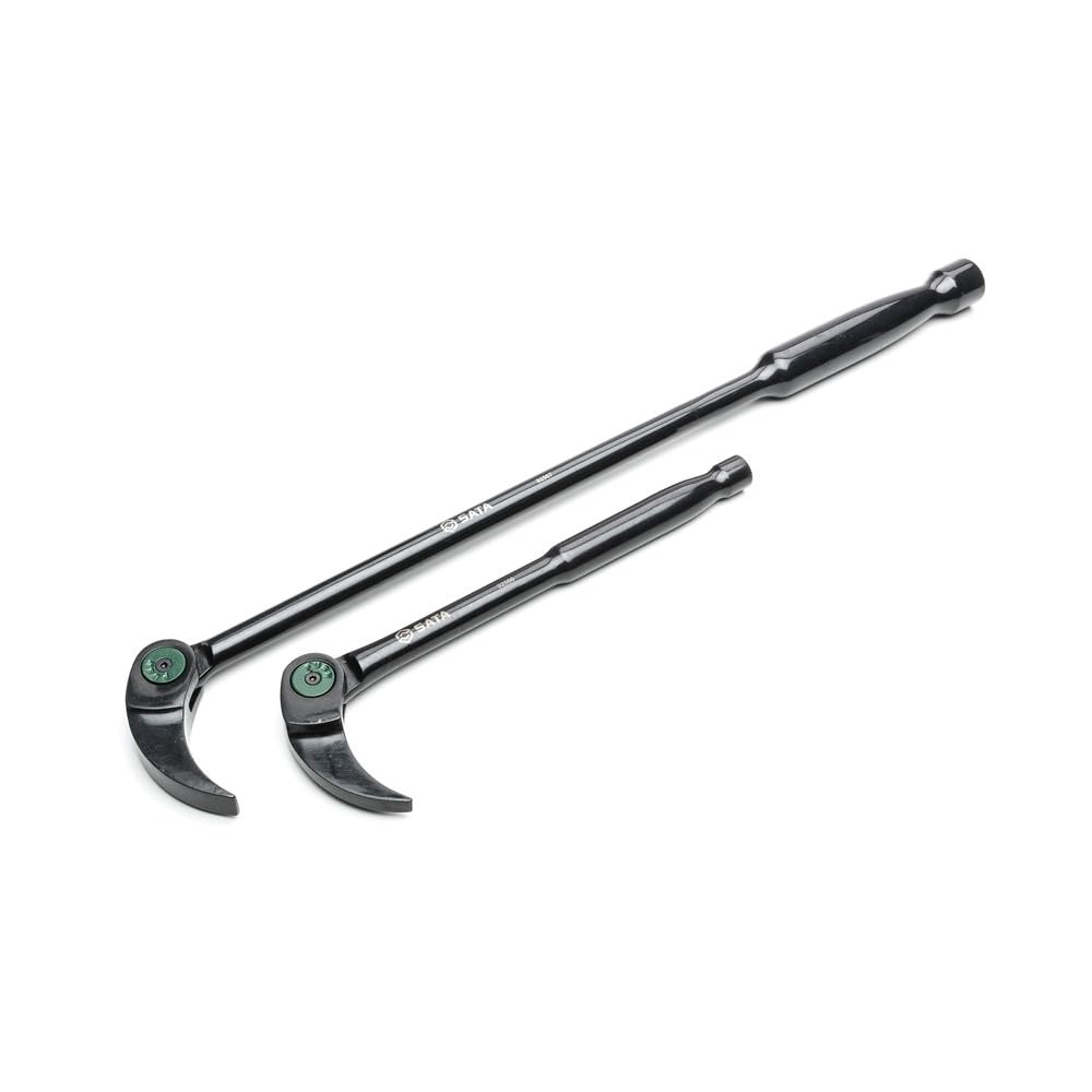 Sata 2pc 180 Degree Rotate with 14 Position Indexing Pry Bar Set