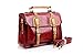 UonBox Women's British Vintage PU Leather Patchwork Satchel Shoulder Hand Bag