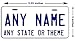 BNS Personalized Mini License Plate/Tag - Bicycle - Toy Car - Wagon - Golf Cart etc.Any State/Any Theme