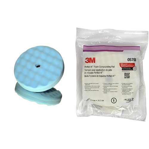 3M 05708 Perfect-It 8" Ultrafine Foam Polishing Pad & 3M 05706 Perfect-It 8" Foam Compounding Pad