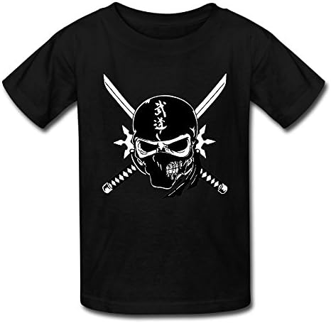 Eh2LT Ninja Children Tee Shirt DIY Cotton Short Sleeve Clothing Large