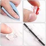 Maitys 60pk Small Clear Adhesive Cable Clips Outdoor Wire Management Hooks view 3