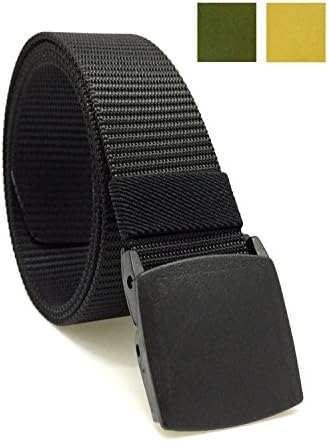 Mens Gun Golf Military Tactical Ratchet Automatic Alloy Buckle Black Nylon Belt Canvas 38mm Web belts