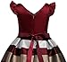 ZAH Girl Dress Kids Ruffles Lace Party Wedding Bridesmaid Dresses(Burgundy,3-4Y)