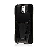 HTC One E8 Case, MPERO IMPACT X Series Dual Layered Tough Durable Shock Absorbing Silicone Polycarbonate Hybrid Kickstand Case for One E8 [Perfect Fit & Precise Port Cut Outs] - Black