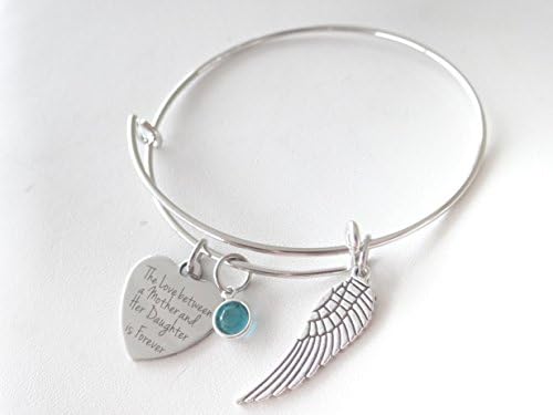 The Love between a Mother and Daughter is Forever Bracelet, Memorial Bracelet, Loss of Mom, Loss of parent, loss of sibling, sympathy gift, memorial gift, In memory of, Valentines Gift for daughter