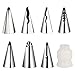 Piping Tips, MCIRCO 7-piece Cake Decorating Tips Icing Tips Ruffle Tips Macaron Cupcake Frosting Kits for Teens with One Coupler and One Pastry Cream Piping Bag Icing Bag