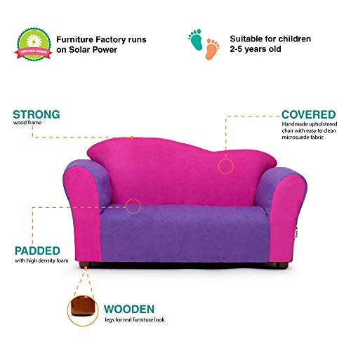 KEET Wave Kid's Sofa, Pink/Purple - Thumbnail 3