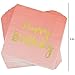 102 Piece Pink and Gold Theme Happy Birthday Party Set Including Banner, Plates, Cups, Straws, Napkins and Tablecloth, Serves 20