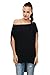 GLOSTORY Women's Off Shoulder Tops Women Casual Tee Shirts and Blouses 1667 (XL, Black)