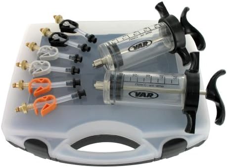 VAR Bicycle Tools Professional Hydraulic Disc Brake Bleeding Kit, Black