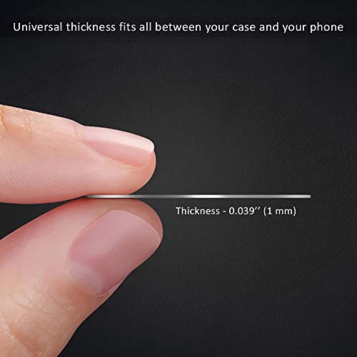 Cute Replacement Metal Plates Set 4 Pack for Magnetic Phone Holder. Kit of 4 Mix Round Discs Without Holes for Car Mount, Phone Case Back. Strong Circular 3M Adhesive Cell Phone Magnet Stickers.