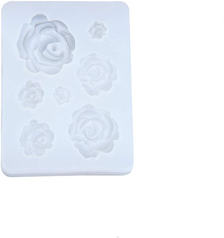 XIANSHI New 7 Sizes Resin Rose Flower Pendant Silicone Mold Resin Jewelry Making Art Crafts, DIY Silicone Molds Making Craft Meaningful Handmade Works