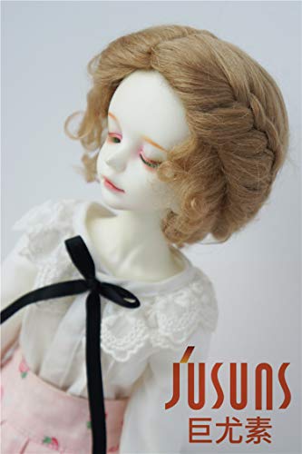 Just Wigs! JD089 Classic Twist Mohair Doll Wigs 1/8 1/6 1/4 1/3 BJD Doll Hair (Ash Blond, 7-8inch)