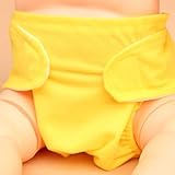 Baby Washable Leakproof Nappy Diaper DZT1968® Reusable Cartoon Cloth Diapers (Yellow)