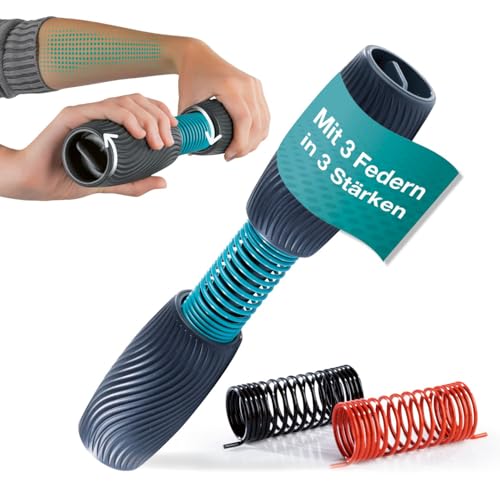 Reflexit Handgelenk- &Amp; Unterarmtrainer, Anpassbare Trainingsintensität Mit 3 Federn | Verbesserte Beweglichkeit, Griffkraft Stärken, Stressabbau, Förderung Der Regeneration | Einsteiger &Amp; Profis