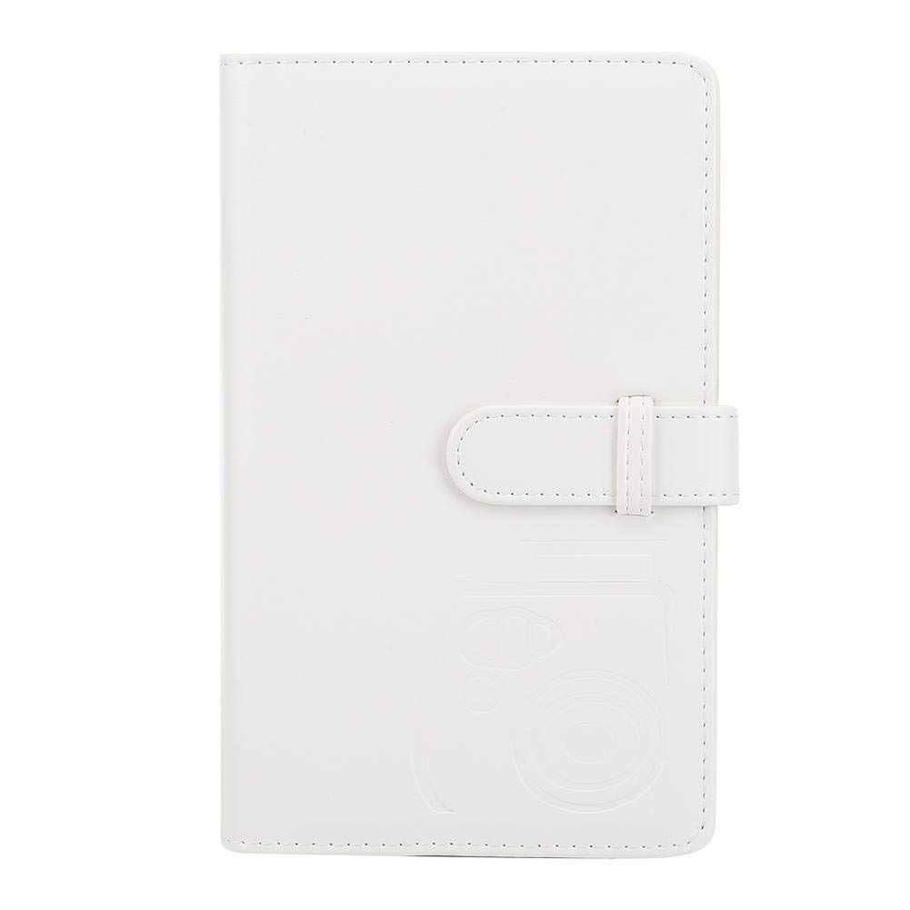 Topiky Photo Bookshelf Album, 3 Inch 96 Pockets Photo Book Album with 16 Pages Photograph Storage Holds Card Case Commemoration Day Albums for Mini 11/8/9/7s/25/70/90(White)