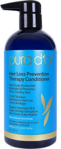 PURA D’OR Hair Thinning Therapy Conditioner for Added Moisture, Infused with Argan Oil, Biotin & Natural Ingredients…