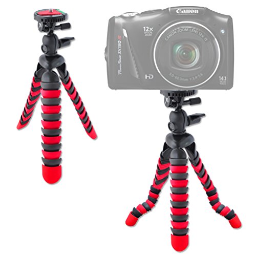 12&rdquo; Inch Flexible Tripod with Quick Release Plate for Canon