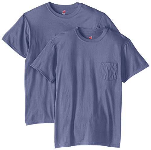 Hanes men s nano premium cotton pocket t-shirt (pack of 2), vinta…
