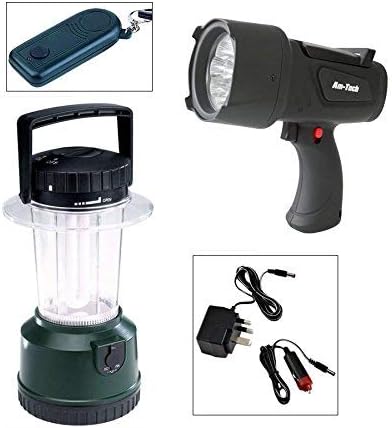 Rechargeable Camping Fishing Emergency Lantern Torch Light With Remote Control & AC/DC Chargers Included Plus 9 LED Work Light Torch