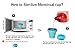 Collapsible Silicone Cup Foldable Sterilizing Cup for Menstrual Cup Moon Cup (Sky Blue)