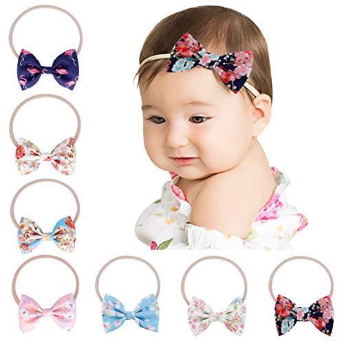 Baby Girl Nylon Headbands Newborn Infant Toddler Hairbands Children Bows Petal Flower knotted Soft Headwrap Hair Accessories (Best Baby Girl Gifts)