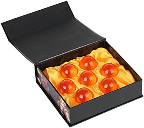 Sportsmax Collectible Large Crystal Glass 7 Stars Anime Balls - 7 Pcs with Gift Box, 76MM in Diameter