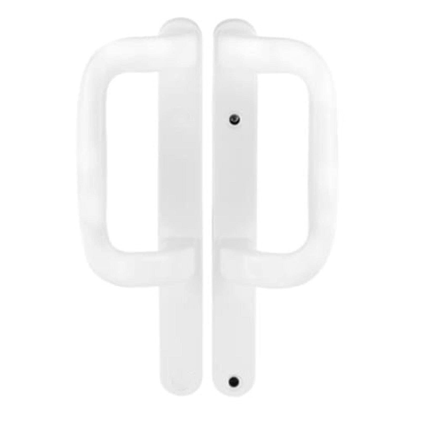 White Trojan Sliding Patio Door Handle Non Locking Dummy Set 154mm Fixing Fully Reversible Patio P Handle