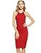 Meaneor Women's Sexy Bodycon Evening Skirt Stretch Party Bandage Mini Dress Red/S