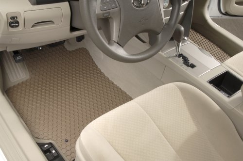 Intro-Tech CA-607-RT-T Hexomat Front Row 2 pc. Custom Fit Auto Floor Mats for Select Cadillac XLR/XLR-V Models - Rubber-like Compound, Tan