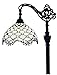 Tiffany Style Floor Lamp Jeweled Jagged Edge Arched 62