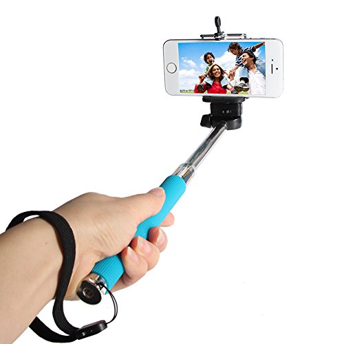 Extendable Camera Pole Handheld Monopod with Tripod Mount for Gopro Hero 3+ 3 2 1 Digital Camera - Blue
