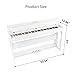 LAGRIMA LG-802 88-Key Weighted Heavy Hammer Action Digital Piano with Full-Size Weighted Keys | Muti-functional Piano with 3 Pedals and Bluetooth | Multi-tone Selection - White