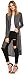 POGTMM Women's Long Open Front Drape Lightweight Maix Long Sleeve Cardigan Sweater