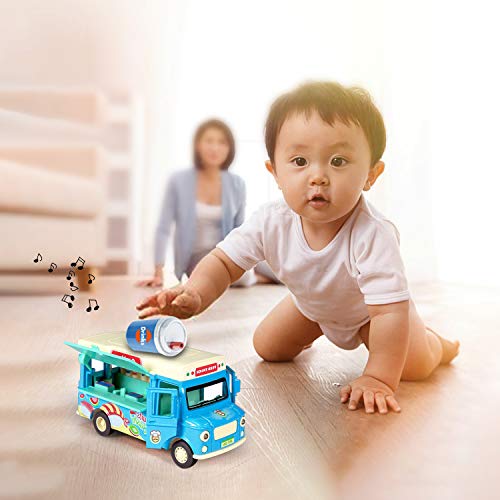 image for Jsbaby Car Toy Pull Back Vehicle Functional Food Truck with Music&Ligh