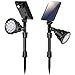 ROSHWEY Solar Spot Lights Outdoor Motion Sensor Waterproof Ground Light Wireless 360 ° Adjustable Lighting Super Bright 18 Big LED 4 Modes Security Lamp Auto On/Off 2 Pack Daylight