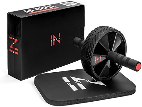 Inborn Ab Roller Wheel With Knee Pad- High-Performance Core Training Wheel - Essential for Six Pack Abs Workout or Exercise - Targets: Abs - Shoulders - Lats - Triceps - Pectorals - Men and Women