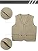 Alipolo Men's Fishing Vest Multi Pockets Photography Outdoor Jacket Vest Khaki US XXL/Label 5XL