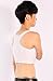 LesBinders Women Lesbian Tomboy Elastic Band Zip Up Chest Binder Tank Top White