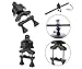 Hooshion Extendable Professional Aluminum 360 Degree Swivel Rotating Helmet Self Mount Adapter Handlebar Bike Mount for Gopro Camera Sports Camera