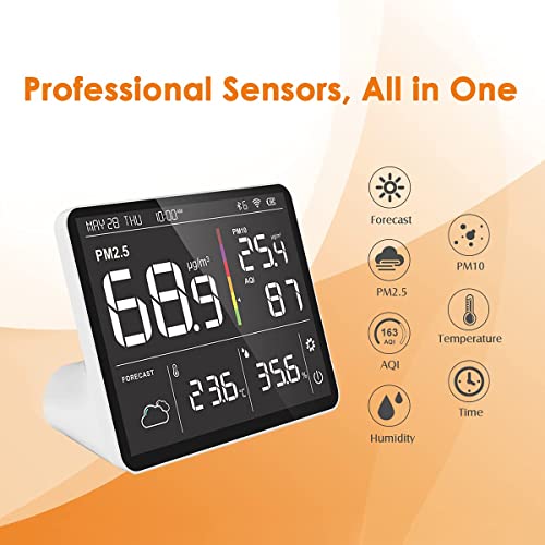 Temtop Air Quality Monitor Indoor CO2 Monitor VOCS Detector (P100( PM2